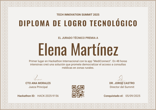 Modelo de certificado de logro formal y estándar – Horizontal Modelo de certificado de logro formal y estándar – Horizontal