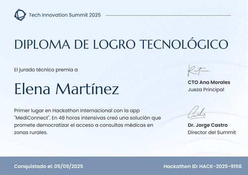 Crea tu modelo de certificado de premio digital sin coste - Horizontal Crea tu modelo de certificado de premio digital sin coste - Horizontal