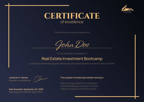 Black Real Estate Certificate Template Built to Impress Instantly - Landscape Black Real Estate Certificate Template Built to Impress Instantly - Landscape