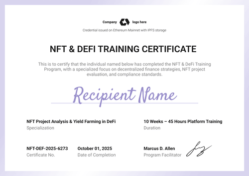 Crypto Expert Certificate Template – Landscape Crypto Expert Certificate Template – Landscape