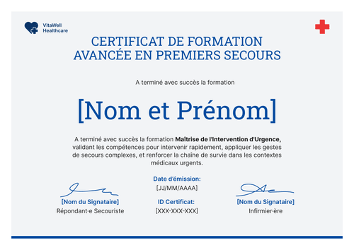 Attestez avec un certificat de premiers secours expert - Paysage Attestez avec un certificat de premiers secours expert - Paysage