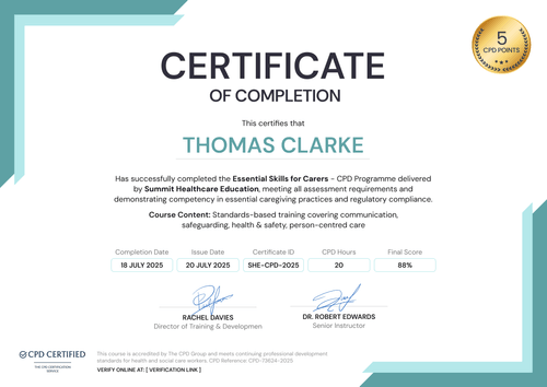 Editable Carer Certificate Template – Landscape Editable Carer Certificate Template – Landscape