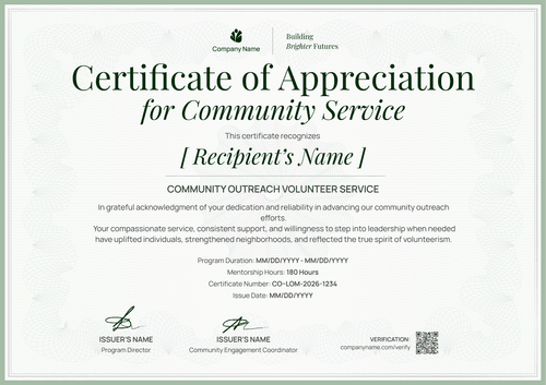Certificate of Appreciation Template - Landscape Certificate of Appreciation Template - Landscape