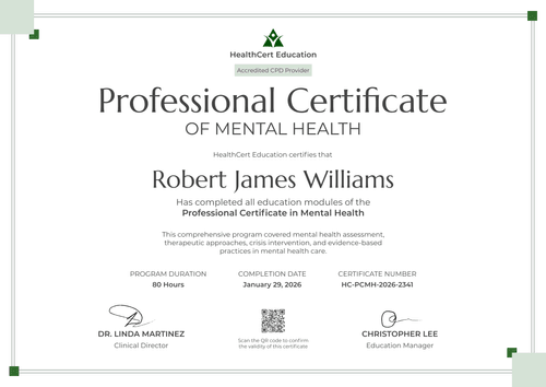 Mental Health Certificate Template for Online Personalization - Landscape Mental Health Certificate Template for Online Personalization - Landscape