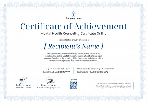 Edit Mental Health Counseling Certificate – Landscape Edit Mental Health Counseling Certificate – Landscape