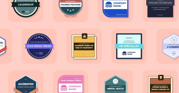 Más de 20 plantillas gratuitas de insignias digitales (listas para usar) cover image Más de 20 plantillas gratuitas de insignias digitales (listas para usar) cover image
